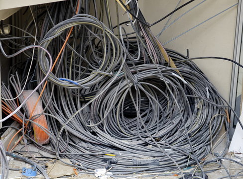 câblages sur un chantier