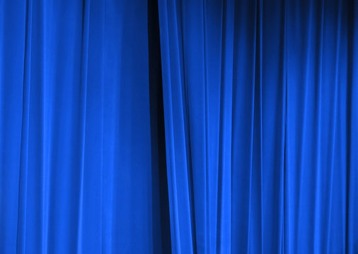 Blue curtain details