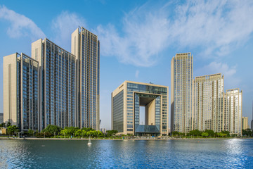 Fototapeta na wymiar Urban architectural landscape in Tianjin