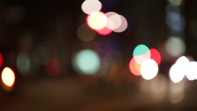 Bokeh background - night traffic in London