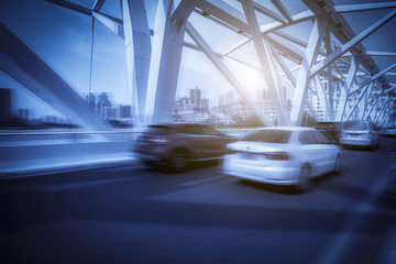 Part of the steel structure bridge in Tianjin, China