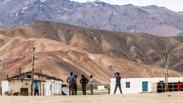 View of Bulunkul village in Tajikistan