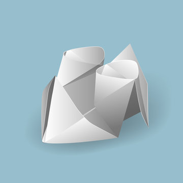 Vector illustrations with origami