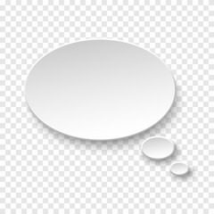 Vector white blank paper speech bubble
