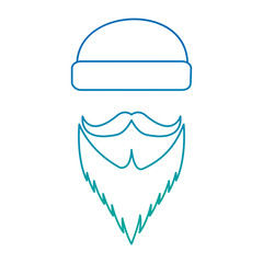 winter hat with mustache and beard hipster style vector illustration design