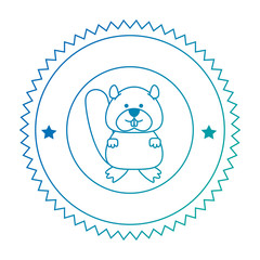 cute canadian marmot seal vector illustration design