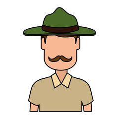 Canadian Ranger avatar character vector illustration design