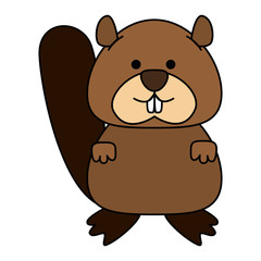 Fototapeta premium cute canadian marmot icon vector illustration design