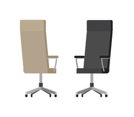 Leather Office Chairs on Wheels with High Backs