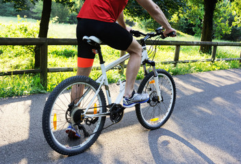 Fototapeta premium Cyclist riding a bike