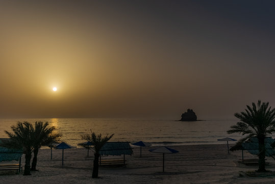 A peaceful sunrise on the beach of Oman - 2