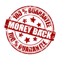 Money back guarantee stamp
