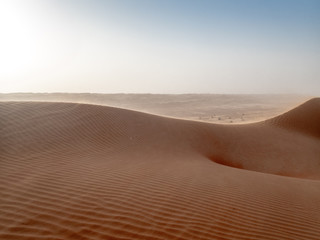 The dunes of the Wahiba Sands desert in Oman during a typical summer sand storm - 4