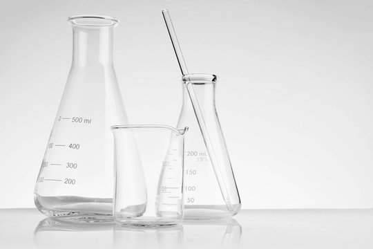 Laboratory glassware instruments empty equipment for chemical lab