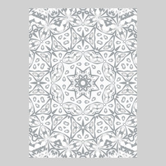 Template for greeting and business cards, brochures, covers. Oriental pattern. Mandala. Wedding invitation, save the date, RSVP. Arabic, Islamic, moroccan, asian, indian, african motif