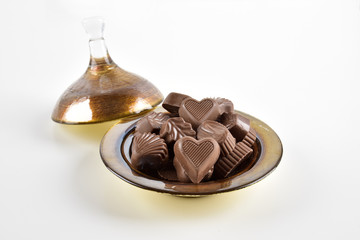 delicious chocolates in the bowl