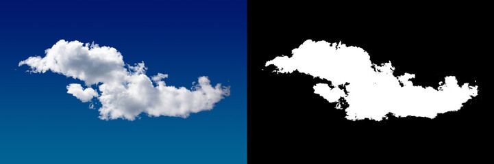 Obraz premium Cloud in the sky. A halftone clipping mask for gently carving out the cloud.
