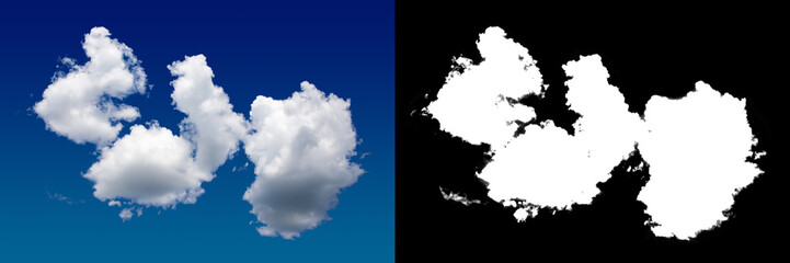 Obraz premium Cloud in the sky. A halftone clipping mask for gently carving out the cloud.