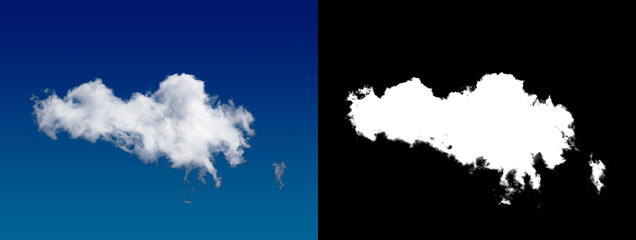 Cloud in the sky. A halftone clipping mask for gently carving out the cloud.