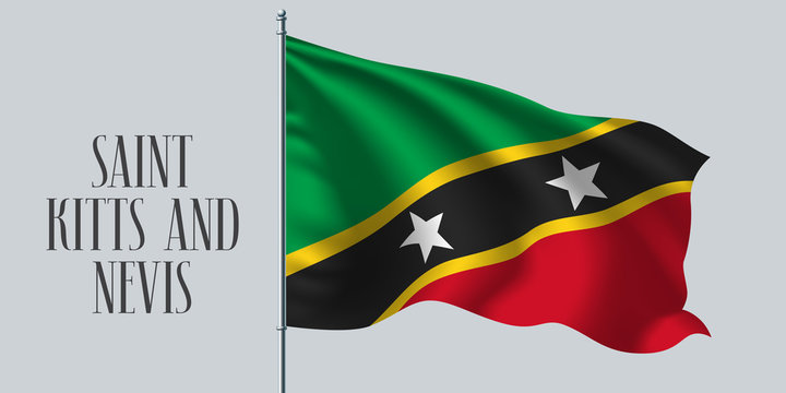 Saint Kitts and Nevis flag vector illustration
