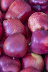 Fresh apples on the local farm market