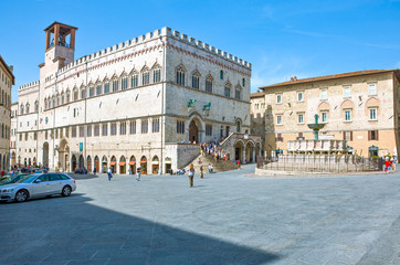 Fototapeta na wymiar The ancient architectures of Perugia
