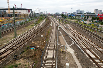Fototapeta na wymiar Railways in Berlin