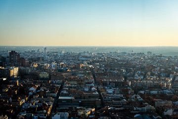 Fototapeta na wymiar Madrid skyline from above