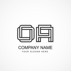 Initial Letter OA Logo Vector Design
