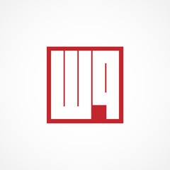 Initial Letter WQ Logo Vector Design