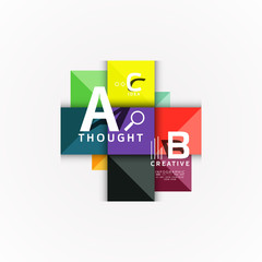 Paper option steps diagram infographic layout