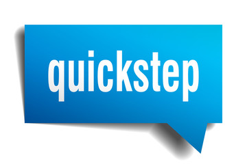 quickstep blue 3d speech bubble