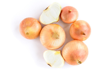 Onion isolated on white background.