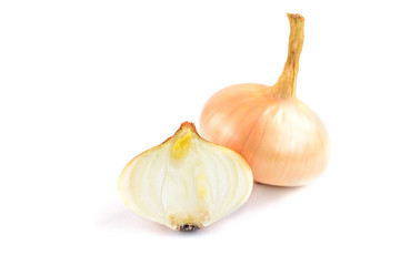 Onion isolated on white background.