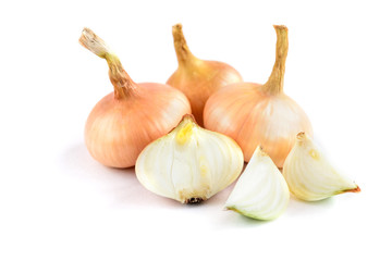 Onion isolated on white background.