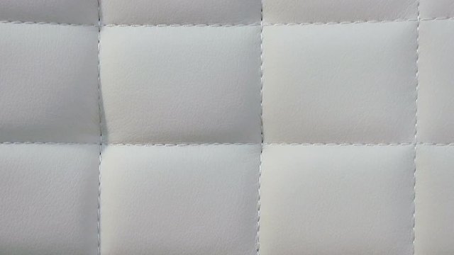 Video shows White leather sofa texture