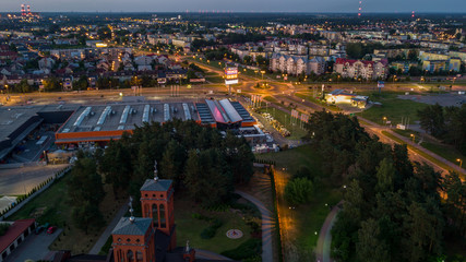 Ostrołęka nocą 
