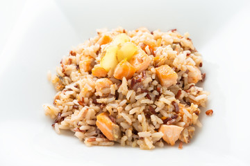 Risotto con salmone e zenzero 