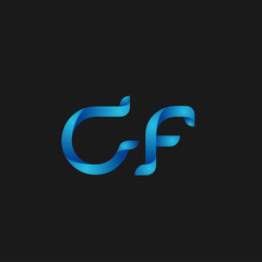 Initial Letter CF Logo Vector Design