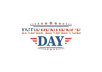 4th of July, United Stated independence day greeting. Fourth of July typographic design. Usable as greeting card, banner, background.