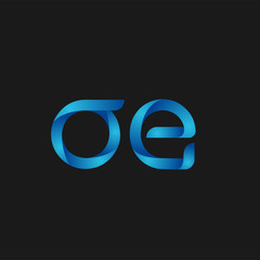 Obraz premium Initial Letter OE Logo Vector Design