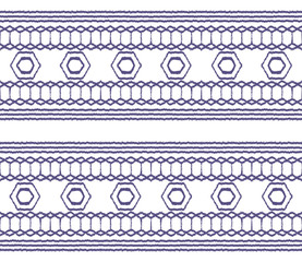 Ethnic ornament for fabric. Ikat seamless pattern