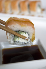 food photo sushi rolls