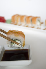 food photo sushi rolls