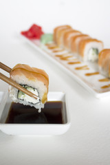 food photo sushi rolls