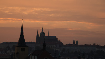 Fototapeta na wymiar Prague Sunset