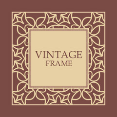 Vintage decorative frame