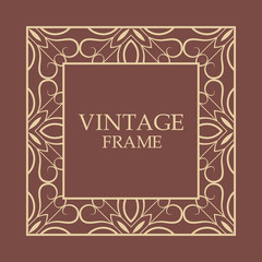 Vintage decorative frame