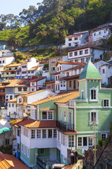 Vista del pueblo marinero Cudillero. Asturias