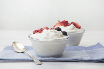 Greek Yogurt Topped with Fresh Berries
